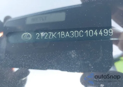 2013 Lexus Rx 350 from USA, damaged, VIN 2T2ZK1BA3DC104499